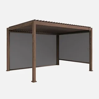 Pergola bioclimatique aluminium 4x3m Triomphe avec stores latéraux