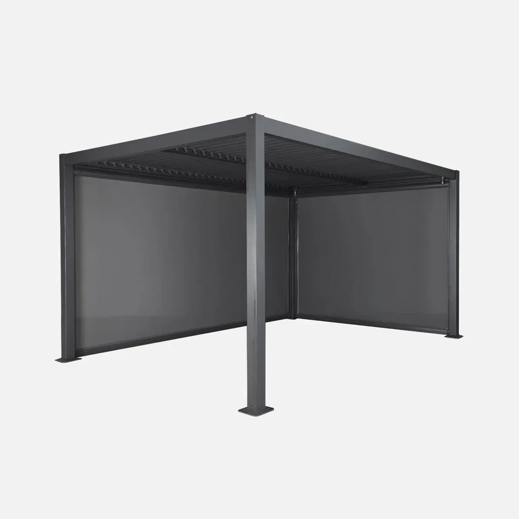 Pergola bioclimatique aluminium 4x3m Triomphe avec stores latéraux