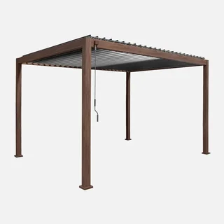 Pergola bioclimatique aluminium 4x3m Triomphe avec stores latéraux