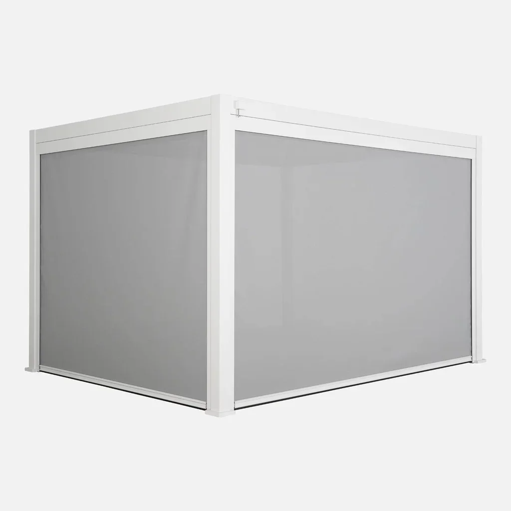 Pergola bioclimatique aluminium 4x3m Triomphe avec stores latéraux