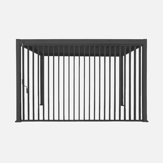 Pergola bioclimatique aluminium 4x3m Triomphe avec panneau latéral orientable 4m pour jardin et terrasse