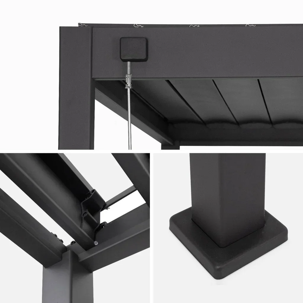 Pérgola bioclimática de alumínio 4x3m Triomphe com persianas ajustáveis
