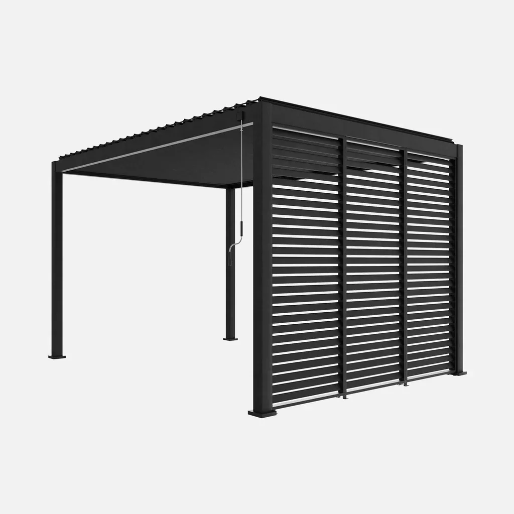 Pérgola bioclimática de alumínio 4x3m Triomphe com persianas ajustáveis
