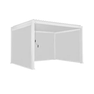 Pérgola bioclimática aluminio 4x3m Triomphe con estores laterales