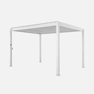 Pérgola bioclimática aluminio 4x3m Triomphe con estores laterales