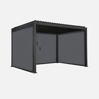 Pérgola bioclimática aluminio 4x3m Triomphe con estores laterales