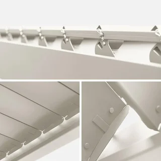 Pergola bioclimatique aluminium 4x3m Triomphe persiennes orientables 100cm 130cm