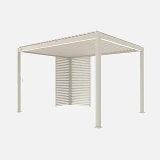 Pergola bioclimatique aluminium 4x3m Triomphe persiennes orientables 100cm 130cm