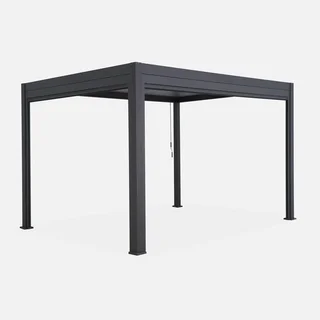 Pérgola bioclimática aluminio 4x3m Triomphe con toldo vertical 3m