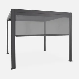 Pérgola bioclimática aluminio 4x3m Triomphe con toldo vertical 3m