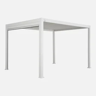 Pérgola bioclimática aluminio 4x3m Triomphe con toldo vertical 3m - Terraza jardín