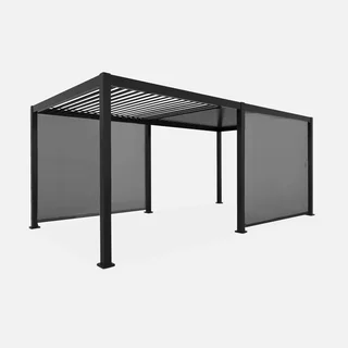 Pérgola bioclimática de alumínio 6x3m Triomphe com duplo toldo lateral