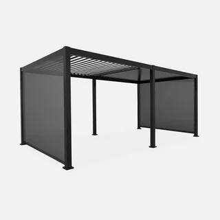 Pérgola bioclimática de alumínio 6x3m Triomphe com duplo toldo lateral