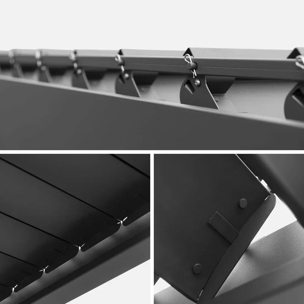 Pérgola bioclimática de alumínio 6x3m Triomphe com duplo toldo lateral