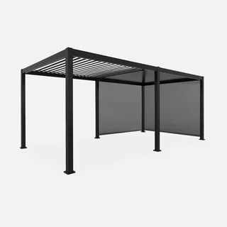 Pérgola bioclimática de alumínio 6x3m Triomphe com duplo toldo lateral