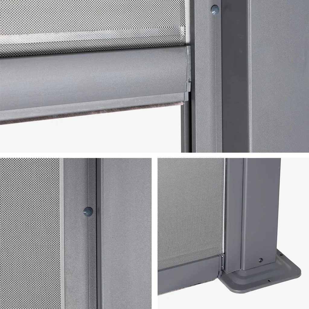 Pergola bioclimatique 3x3m aluminium acier avec store latéral Palace