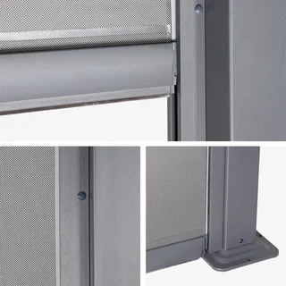 Pergola bioclimatique 3x3m aluminium acier avec store latéral Palace