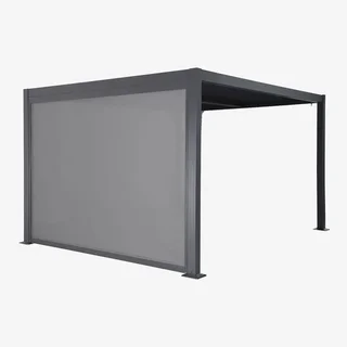 Pergola bioclimatique 3x3m aluminium acier avec store latéral Palace