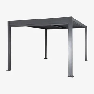 Pergola bioclimatique 3x3m aluminium acier avec store latéral Palace