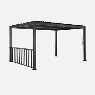 Pérgola bioclimática alumínio 4x3m com bar integrado Palace antracite