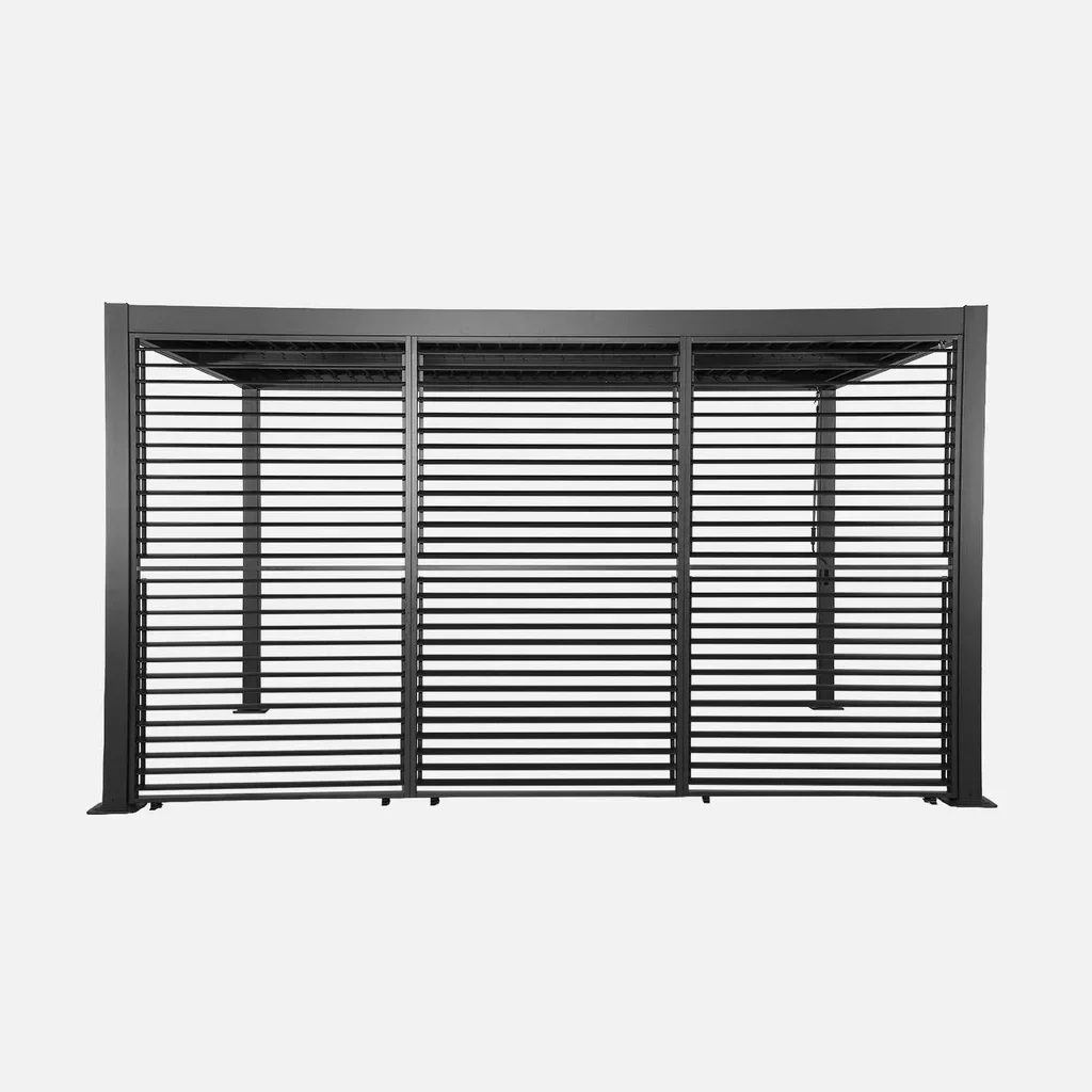 Pergola bioclimatique aluminium 4x3m lames orientables modèle Palace anthracite