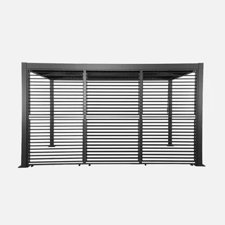 Pergola bioclimatique aluminium 4x3m lames orientables modèle Palace anthracite
