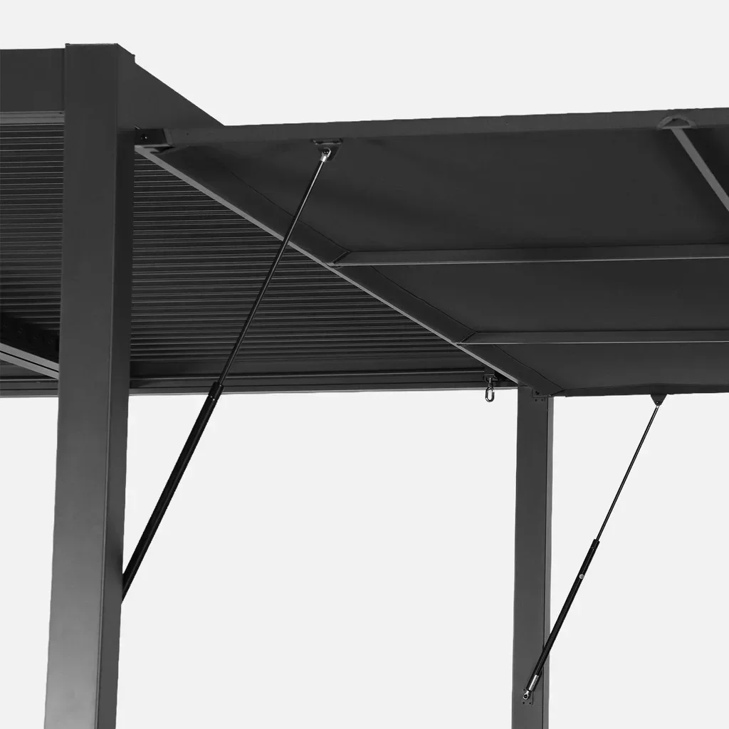 Pergola bioclimatique aluminium 4x3m avec auvent 4m Palace - structure moderne jardin