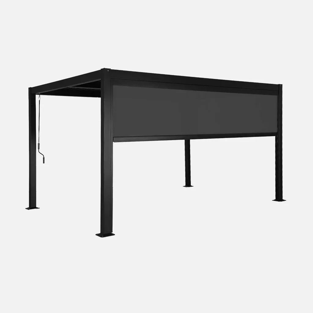 Bioclimatic pergola aluminum steel 4x3m side awning Palace garden terrace outdoor canopy