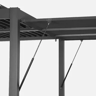 Pergola bioclimatique aluminium 4x3m avec store banne 3m Palace - structure extérieure jardin