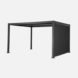 Pergola bioclimatique aluminium 4x3m avec store banne 3m Palace - structure extérieure jardin
