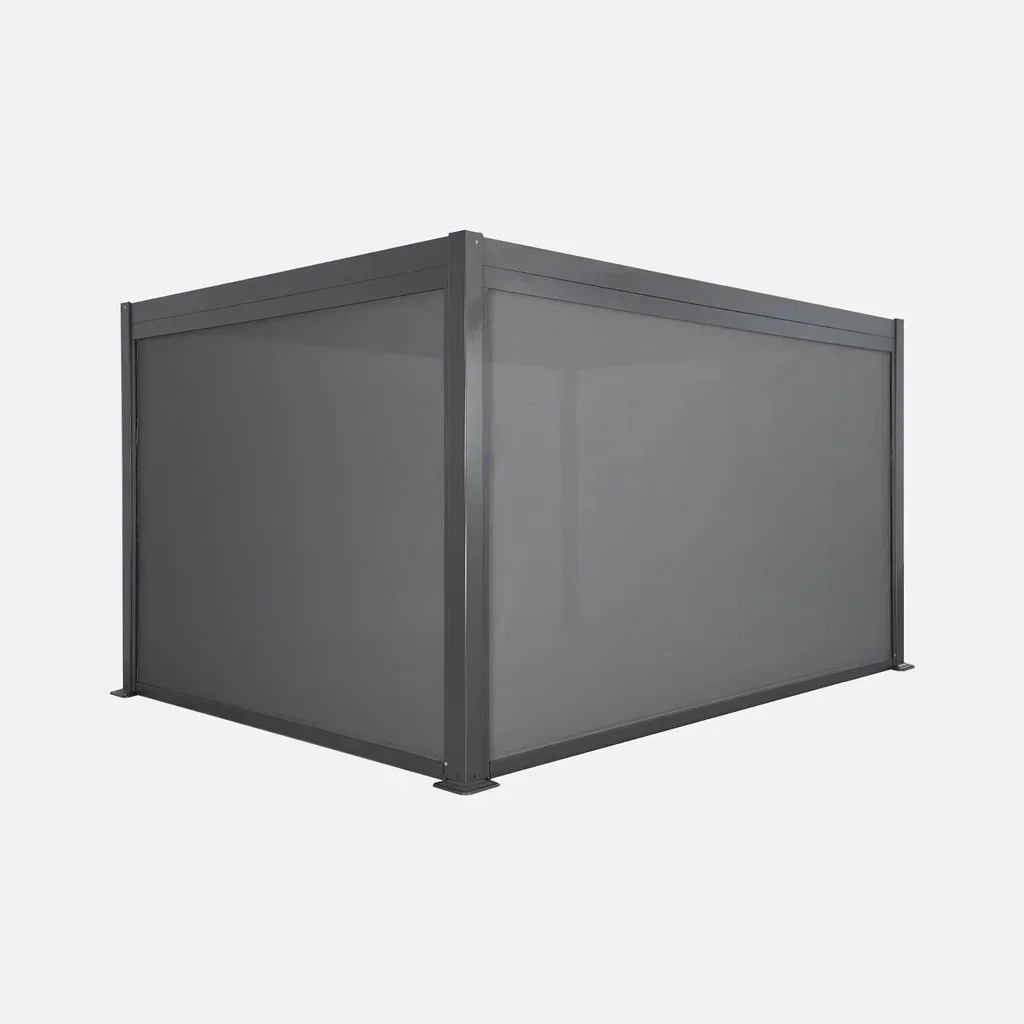 Pergola bioclimatique aluminium acier 4x3m avec stores Palace jardin terrasse