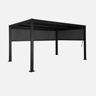 Pergola bioclimatique aluminium 4x3m avec stores orientables Palace - jardin terrasse
