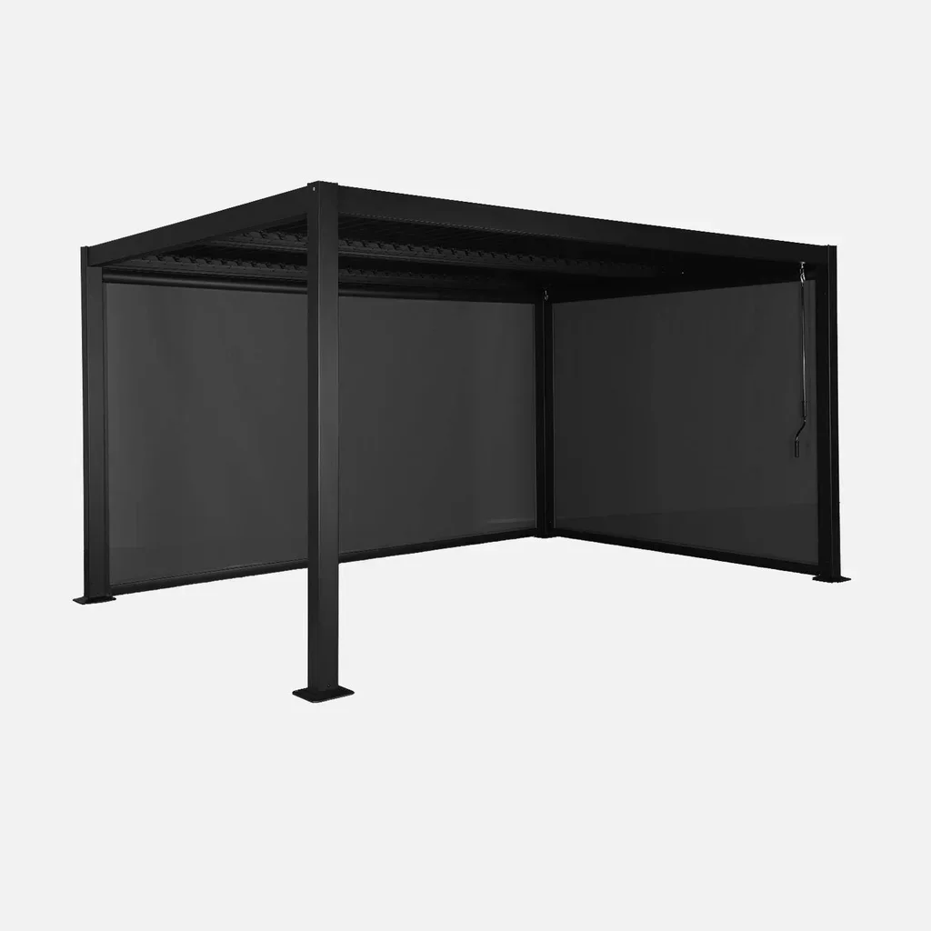 Pergola bioclimatique aluminium 4x3m avec stores orientables Palace - jardin terrasse
