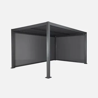 Pergola bioclimatique aluminium acier 4x3m avec stores Palace jardin terrasse