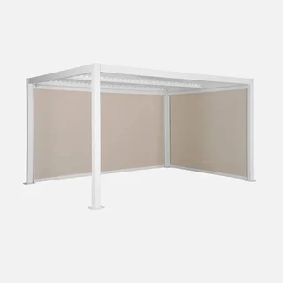 Pergola bioclimatique aluminium acier 4x3m Palace avec stores verticaux