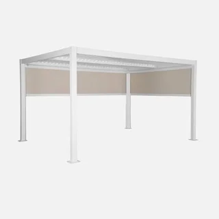 Pergola bioclimatique aluminium acier 4x3m Palace avec stores verticaux