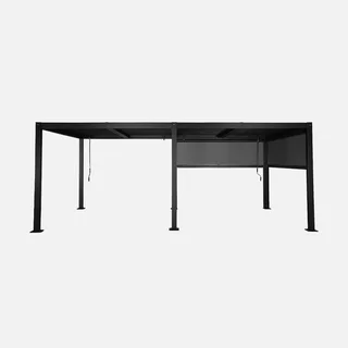 Pergola bioclimatique aluminium 6x3m Palace avec stores latéraux textilène pour jardin et terrasse