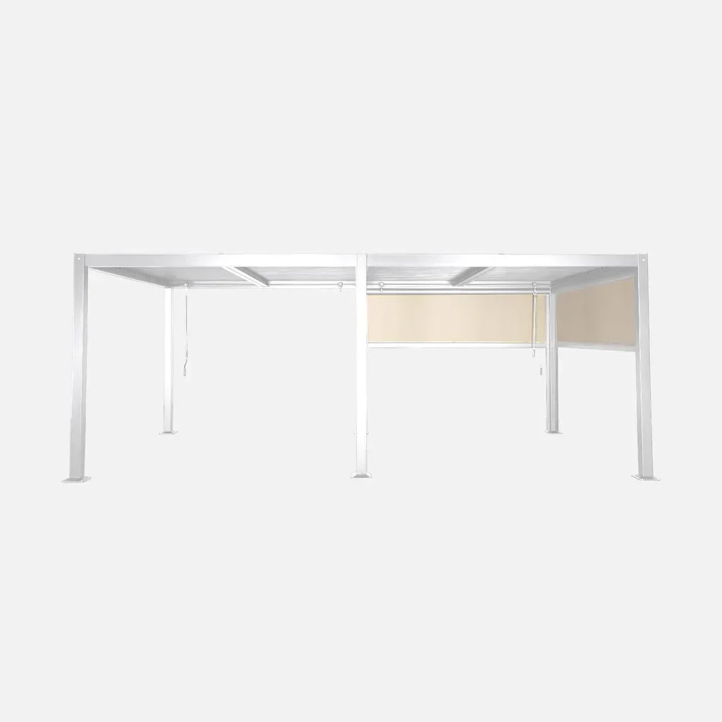 Pergola bioclimatique aluminium 6x3m avec stores latéraux - modèle Palace pour jardin et terrasse