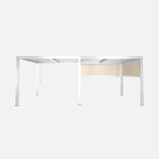 Pergola bioclimatique aluminium 6x3m avec stores latéraux - modèle Palace pour jardin et terrasse