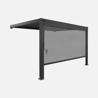Pérgola bioclimática alumínio adossada 4x3m toldo Triomphe branco