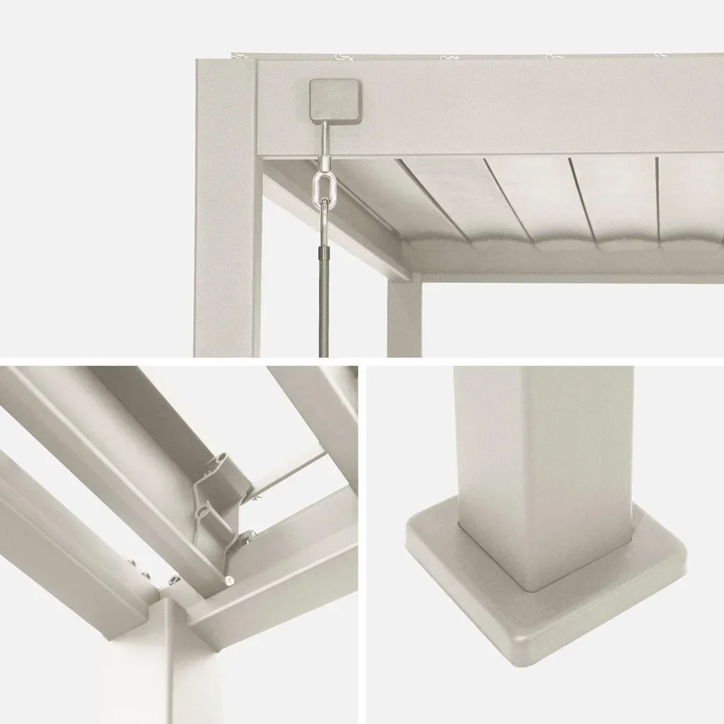 Pergola bioclimatique aluminium 6x3m lames orientables Triomphe jardin terrasse