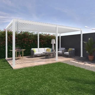 Pergola bioclimatique aluminium lames orientables 6x3m Triomphe jardin terrasse