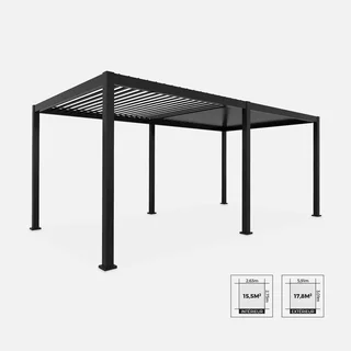 Pergola bioclimatique aluminium 6x3m Triomphe lames orientables jardin terrasse