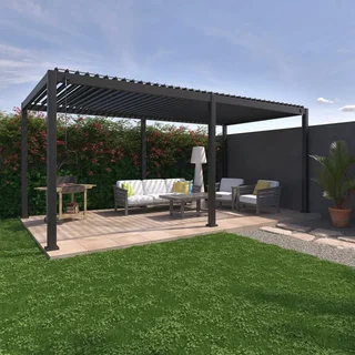 Pergola bioclimatique aluminium 6x3m Triomphe lames orientables jardin terrasse