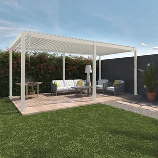 Pergola bioclimatique aluminium 6x3m lames orientables Triomphe jardin terrasse