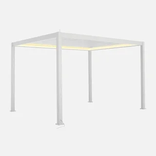 Pergola Bioclimatica Alluminio Motorizzata 4x3m LED Triomphe Antracite Lame Orientabili