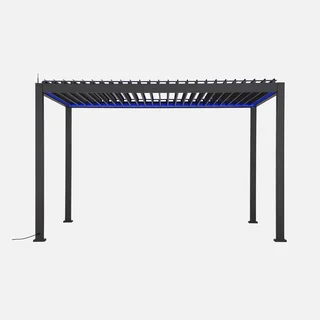 Motorized bioclimatic aluminum pergola 4x3m with LED awning Triomphe