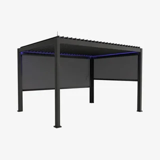 Pergola bioclimatique 4x3m aluminium motorisée LED stores Triomphe