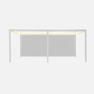 Pérgola bioclimática motorizada alumínio 6x3m LED duplo toldo Triomphe