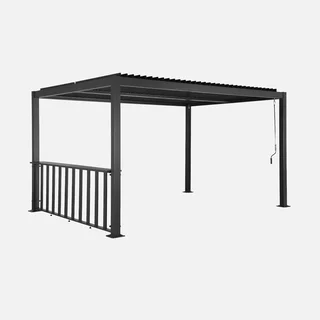Pérgola bioclimática Palace 3x3m alumínio aço com viga - antracite